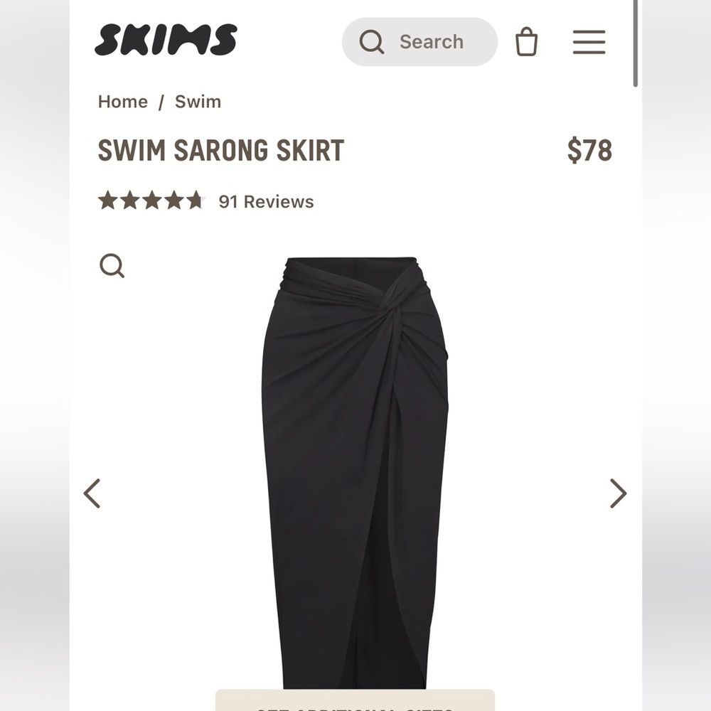 SKIMS swim sarong skirt